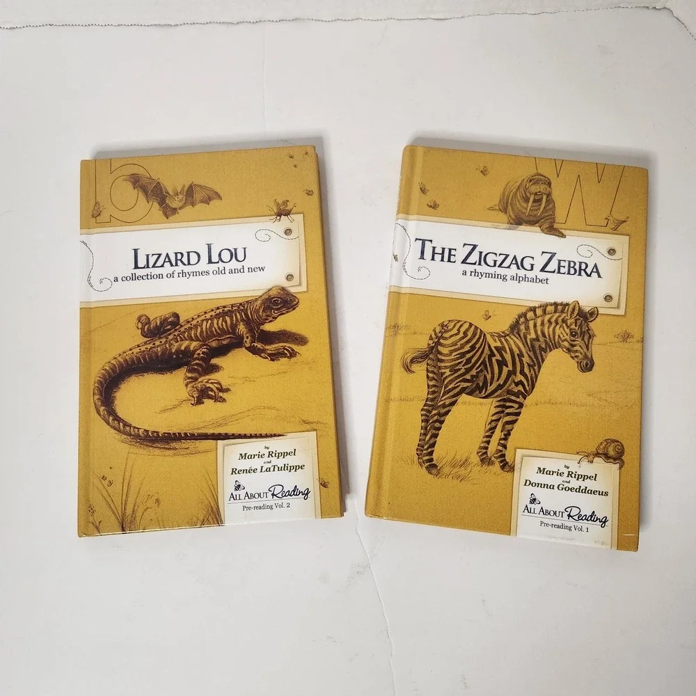 All About Reading Pre Reading Readers Lizard Lou ZigZag Zebra Ziggy Puppet